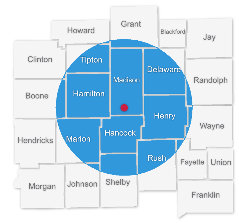 County Service Area Map